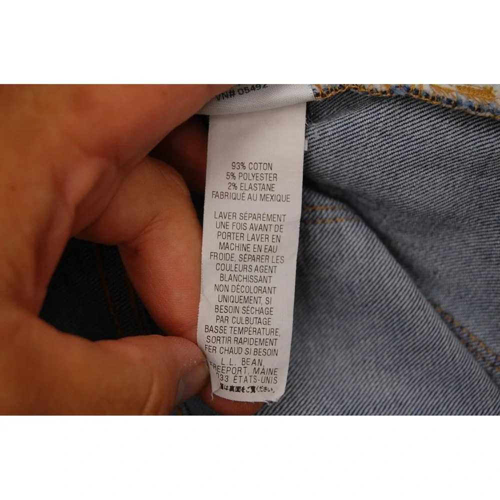 LL Bean Jeans Womens 14 Blue Bootcut Stretch‎ Mid Rise Denim 5 Pocket Classic